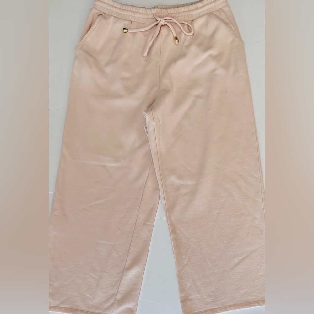 Soft Pink Lounge Set Soft Knit Top Jogger Pants Matching Set Size M Giuliana - Picture 4 of 9